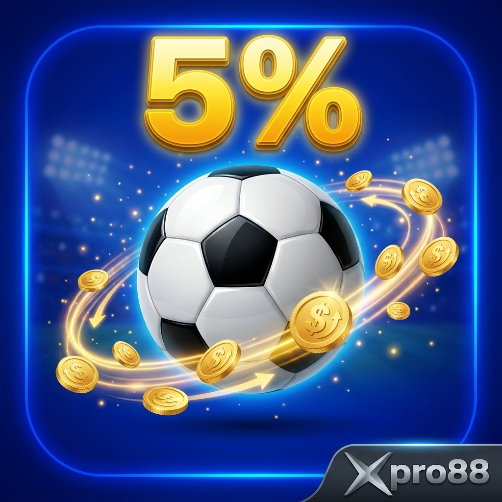คืนยอดเสียกีฬา 5% xpro88 ทุกสัปดาห์ ทั้งบอลก่อนเตะและบอลสด